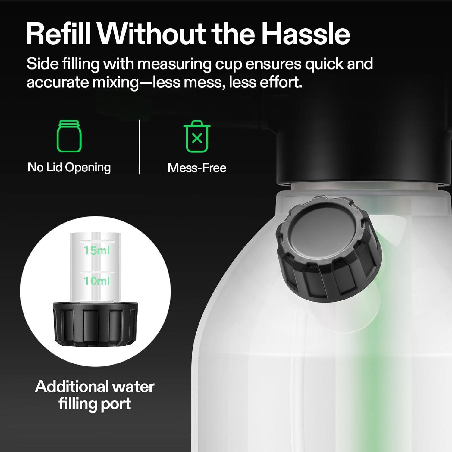 imageVIVOSUN 70oz Pump Sprayer Portable Water Spray Bottle for Spraying Plants Flowers Weeds and Cleaning Hand Pump with Side Filling Port Measuring Cup Adjustable Nozzles