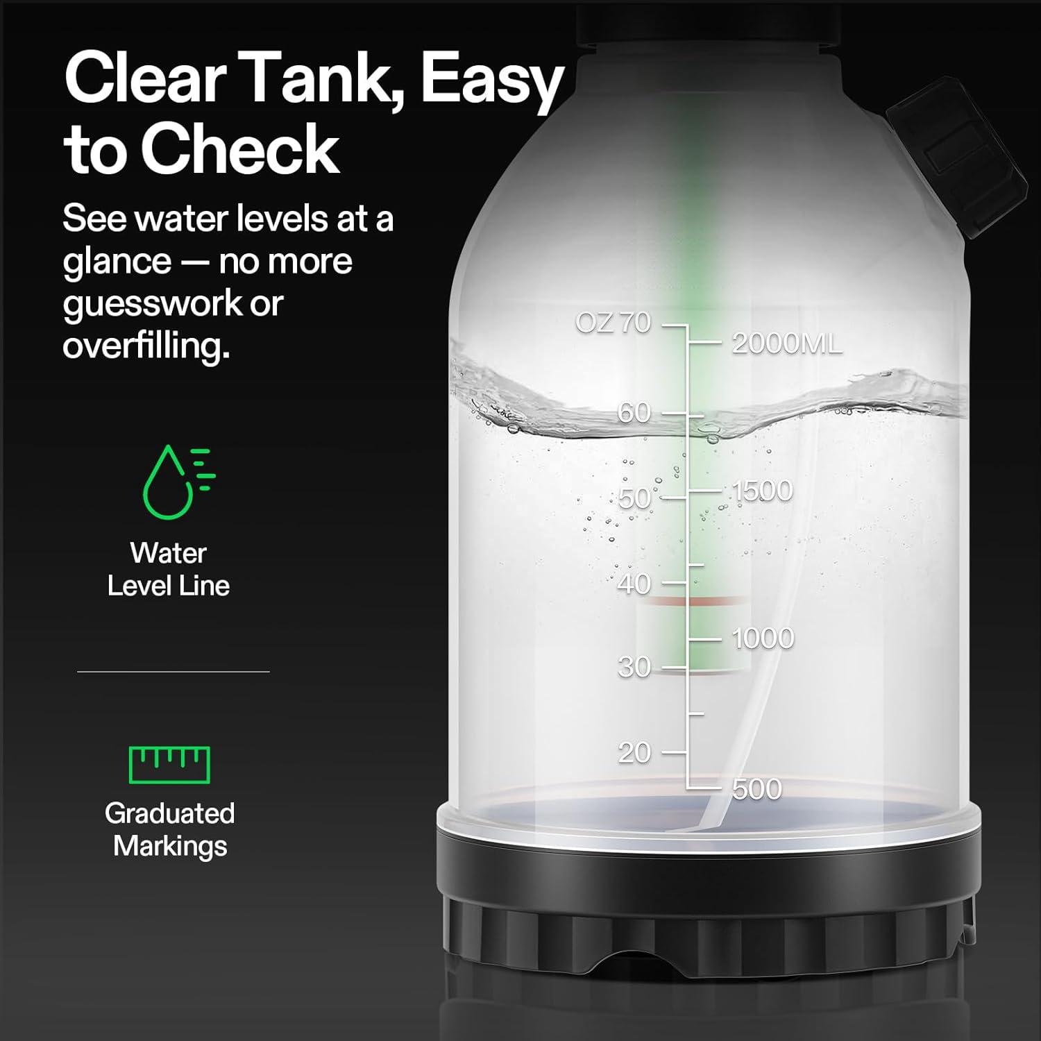 imageVIVOSUN 70oz Pump Sprayer Portable Water Spray Bottle for Spraying Plants Flowers Weeds and Cleaning Hand Pump with Side Filling Port Measuring Cup Adjustable Nozzles