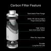 imageVIVOSUN 8 Inch Air Carbon Filter Smelliness Control with Australia Virgin Charcoal for Inline Duct Fan Grow TentPreFilter Included Reversible Flange 8quotx 20quotSilver