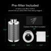 imageVIVOSUN 8 Inch Air Carbon Filter Smelliness Control with Australia Virgin Charcoal for Inline Duct Fan Grow TentPreFilter Included Reversible Flange 8quotx 20quotSilver