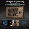 imageVIVOSUN Quiet Register Booster Fan 410 Smart Register Vent with Intelligent Thermostat Control Cooling Heating AC Vent Booster Fan BrownBrown