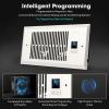 imageVIVOSUN Quiet Register Booster Fan 410 Smart Register Vent with Intelligent Thermostat Control Cooling Heating AC Vent Booster Fan BrownWhite
