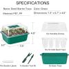 imageVIVOSUN 48quot x 2075quot Seedling Heat Mat and Digital Thermostat Combo Set and 12Pack Seed Starter Trays 144Cell Seed Starter Kit with Humidity Dome Flat Reusable Plant Germination Trays