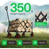 imageVIVOSUN Heavy Duty Folding Collapsible wagon Utility and Cargo Net for Garden Wagon 36quot X 30quot Heavy Duty Nylon Netting with Storage Bag for Folding Wagon Beach Cart Garden Cart Trolley Cart Black