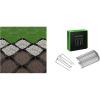imageVIVOSUN 2 Depth Ground Grid 9x17 ft and 6 Inch 100Pack Landscape Staples Galvanized Steel Garden Stakes 11 Gauge UShaped Pins for Weed Barrier Fabric Soaker Hose Holding Fence