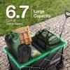imageVIVOSUN Collapsible Folding Wagon and Cargo Net for Garden Cart 36quot X 30quot Heavy Duty Nylon Netting with Storage Bag for Folding Wagon Beach Cart Garden Cart Trolley Cart Black