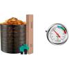 imageVIVOSUN 220 Gallon Outdoor Compost Bin and Compost Thermometer 20 Inch Backyard Soil Thermometer with Stainless Steel Dial for Composting Bins Outdoor Gardening and Planting 0200F