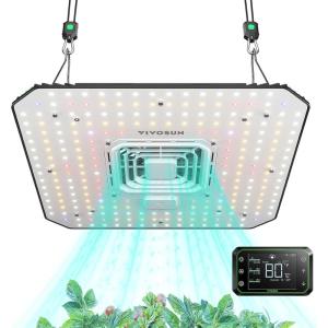 imageVIVOSUN AeroLight A150 Tunable Spectrum LED Grow Light 150W with Integrated Circulation Fan ampamp Growhub Controller E42A Compatible with App ampamp E25 4 x 2 Ft Coverage