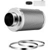 image:imageVIVOSUN 8 Inch Carbon Filter and Stainless Steel Air Ducting Clamps for Ventilation Systems in Grow Tents