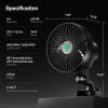 image:imageVIVOSUN AeroWave A6 Grow Tent Clip Fan 6 Auto Oscillating Fan Secure NonSlip Clamp Strong Air Circulating and Low Noise for Hydroponic Ventilation 2Pack1 Pack
