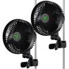image:imageVIVOSUN AeroWave A6 Grow Tent Clip Fan 6 Auto Oscillating Fan Secure NonSlip Clamp Strong Air Circulating and Low Noise for Hydroponic Ventilation 2Pack2 Pack