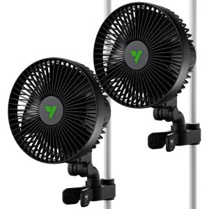 image:imageVIVOSUN AeroWave A6 Grow Tent Clip Fan 6 Auto Oscillating Fan Secure NonSlip Clamp Strong Air Circulating and Low Noise for Hydroponic Ventilation 2Pack2 Pack