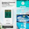 image:imageVIVOSUN Floating Pool Thermometer Set Wireless Pool Thermometer with Indoor Temperature Humidity Monitor IPX7 Waterproof for Swimming Pools Hot Tubs More Durable with Position for 4 AAA Batteries