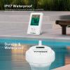image:imageVIVOSUN Floating Pool Thermometer Set Wireless Pool Thermometer with Indoor Temperature Humidity Monitor IPX7 Waterproof for Swimming Pools Hot Tubs More Durable with Position for 4 AAA Batteries