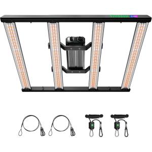 image:imageVIVOSUN LumaLight 320W LED Grow Light Full Spectrum Indoor Plant Light with Deep Canopy Penetration Smart Dimmable LED Bar Lamp for Vegetables Herbs Flowers 3x3ft Coverage GrowHub Compatible3x3 320W