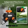 image:imageVIVOSUN Garden Hose Splitter 2 Way HeavyDuty Dual Water Hose Connector with Durable Metal Body Outdoor Faucet Adapter with Comfortable Rubberized Grip for Drip Irrigation Lawns
