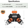 image:imageVIVOSUN Garden Hose Splitter 2 Way HeavyDuty Dual Water Hose Connector with Durable Metal Body Outdoor Faucet Adapter with Comfortable Rubberized Grip for Drip Irrigation Lawns