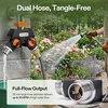 image:imageVIVOSUN Garden Hose Splitter 2 Way HeavyDuty Dual Water Hose Connector with Durable Metal Body Outdoor Faucet Adapter with Comfortable Rubberized Grip for Drip Irrigation Lawns