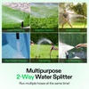 image:imageVIVOSUN Garden Hose Splitter 2 Way HeavyDuty Dual Water Hose Connector with Durable Metal Body Outdoor Faucet Adapter with Comfortable Rubberized Grip for Drip Irrigation Lawns