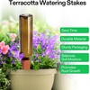 image:imageVIVOSUN 6Pack SelfWatering Spikes Hexagonal Terracotta Watering Stakes AutoWater Device Planter Insert for Indoor amp Outdoor Potted Plants6 Pack of 2