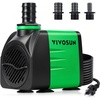 image:imageVIVOSUN 550GPH Submersible Pump2000LH 35W Ultra Quiet Water Pump with 82ft High Lift Fountain Pump with 65ft Power Cord 3 Nozzles for Fish Tank Pond Aquarium Statuary Hydroponics64550