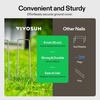 image:imageVIVOSUN 4ftx50ft 5oz DoubleLayered Weed Control Mat and 6 Inch 25Pack Landscape Staples Galvanized Steel Garden Stakes 11 Gauge UShaped Pins for Weed Barrier Fabric Soaker Hose Holding Fence