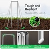 image:imageVIVOSUN 4ftx50ft 5oz DoubleLayered Weed Control Mat and 6 Inch 25Pack Landscape Staples Galvanized Steel Garden Stakes 11 Gauge UShaped Pins for Weed Barrier Fabric Soaker Hose Holding Fence