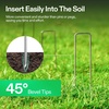 image:imageVIVOSUN 4ftx50ft 5oz DoubleLayered Weed Control Mat and 6 Inch 25Pack Landscape Staples Galvanized Steel Garden Stakes 11 Gauge UShaped Pins for Weed Barrier Fabric Soaker Hose Holding Fence