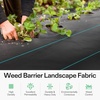 image:imageVIVOSUN 4ftx50ft 5oz DoubleLayered Weed Control Mat and 6 Inch 25Pack Landscape Staples Galvanized Steel Garden Stakes 11 Gauge UShaped Pins for Weed Barrier Fabric Soaker Hose Holding Fence