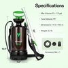 image:imageVIVOSUN Pump Sprayer 15 Gallon LeakResistant Spray Bottle  with Translucent Tank Adjustable Mist to Stream Pressure Relief Valve for Lawn Care Watering Fertilizing Cleaning