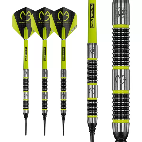 Michael Van Gerwen MvG Aspire 80% Tungsten Darts Set with Prism Flights and Nylon Shafts 