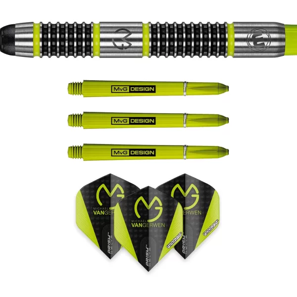 Michael Van Gerwen MvG Aspire 80% Tungsten Darts Set with Prism Flights and Nylon Shafts 