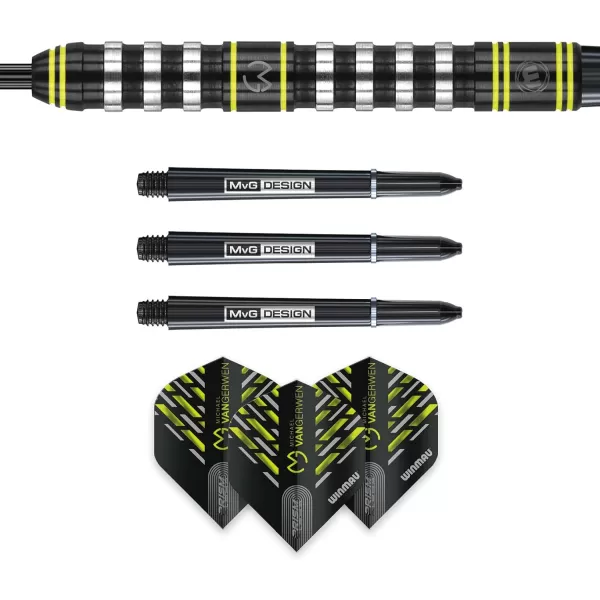 Michael Van Gerwen MvG Assault 90% Tungsten Darts Set with Flights and Stems 