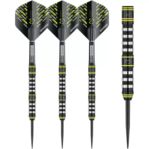 Michael Van Gerwen MvG Assault 90% Tungsten Darts Set with Flights and Stems 