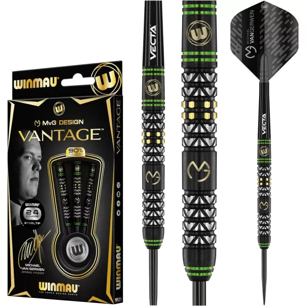 Michael Van Gerwen MvG Vantage 90% Tungsten Darts Set with Flights and Stems 