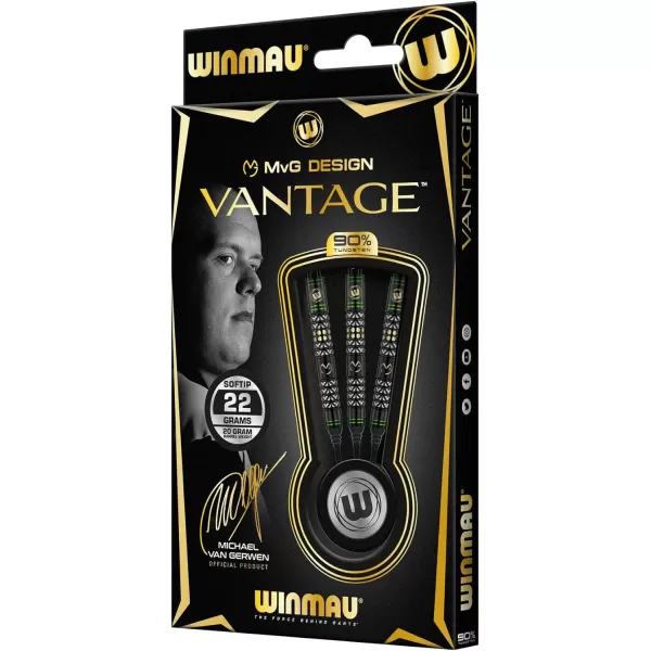 Michael Van Gerwen MvG Vantage 90% Tungsten Darts Set with Flights and Stems 