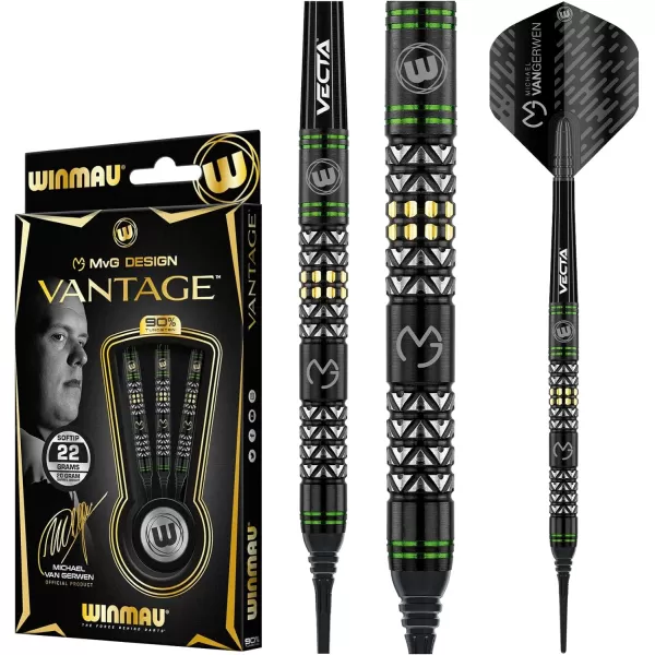 Michael Van Gerwen MvG Vantage 90% Tungsten Darts Set with Flights and Stems 