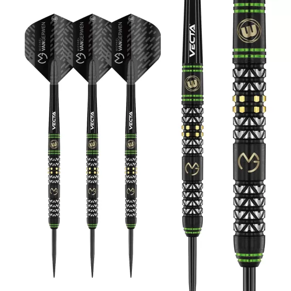 Michael Van Gerwen MvG Vantage 90% Tungsten Darts Set with Flights and Stems 