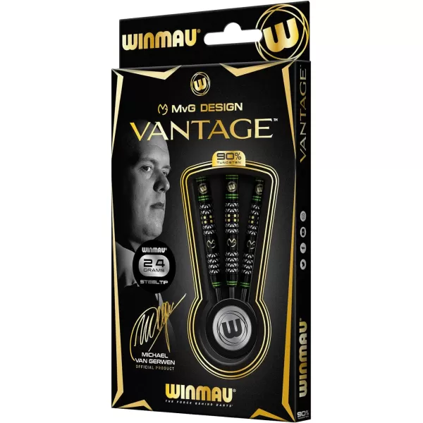 Michael Van Gerwen MvG Vantage 90% Tungsten Darts Set with Flights and Stems 