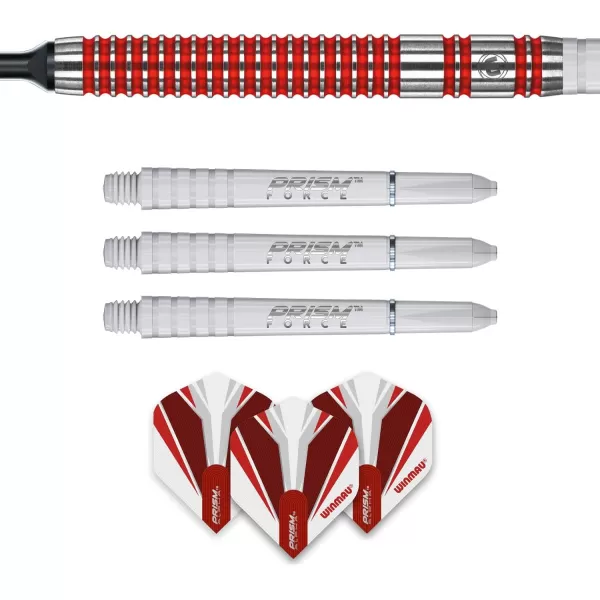 Overdrive 90% Tungsten Steeltip Darts Set with Prism Flights and Shafts 