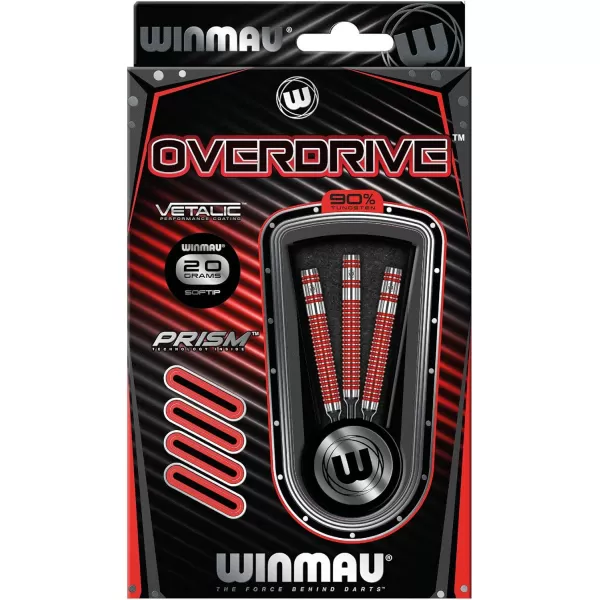 Overdrive 90% Tungsten Steeltip Darts Set with Prism Flights and Shafts 