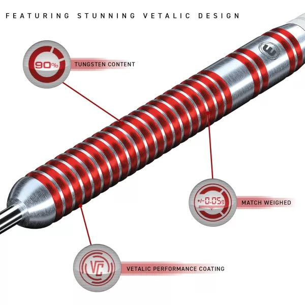 Overdrive 90% Tungsten Steeltip Darts Set with Prism Flights and Shafts 