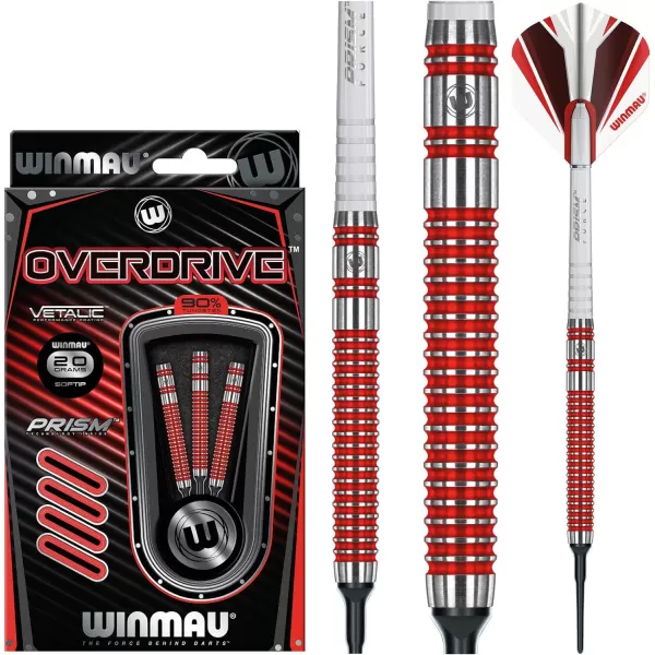 Overdrive 90% Tungsten Steeltip Darts Set with Prism Flights and Shafts 