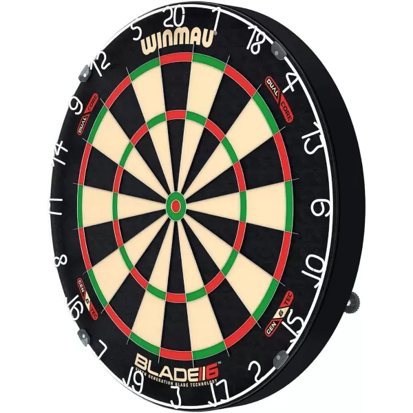 WINMAU Blade 6 Professional Bristle Dartboard with Official Tournament Specifications – endorsed by The PDC