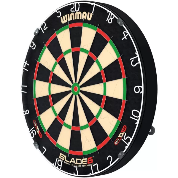 WINMAU Blade 6 Professional Bristle Dartboard with Official Tournament Specifications – endorsed by The PDC