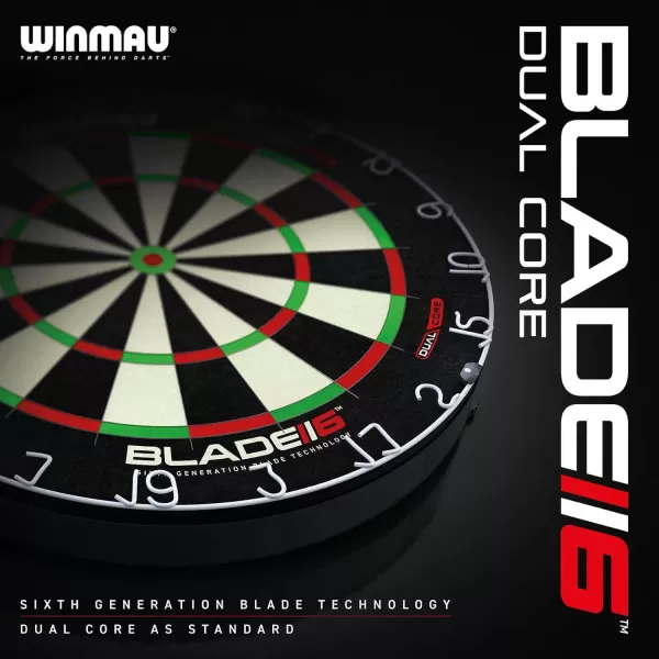 WINMAU Blade 6 Professional Bristle Dartboard with Official Tournament Specifications – endorsed by The PDC