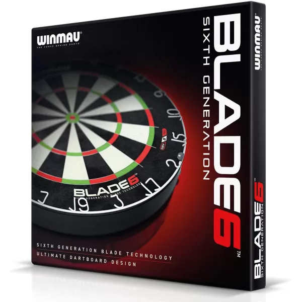 WINMAU Blade 6 Professional Bristle Dartboard with Official Tournament Specifications – endorsed by The PDC