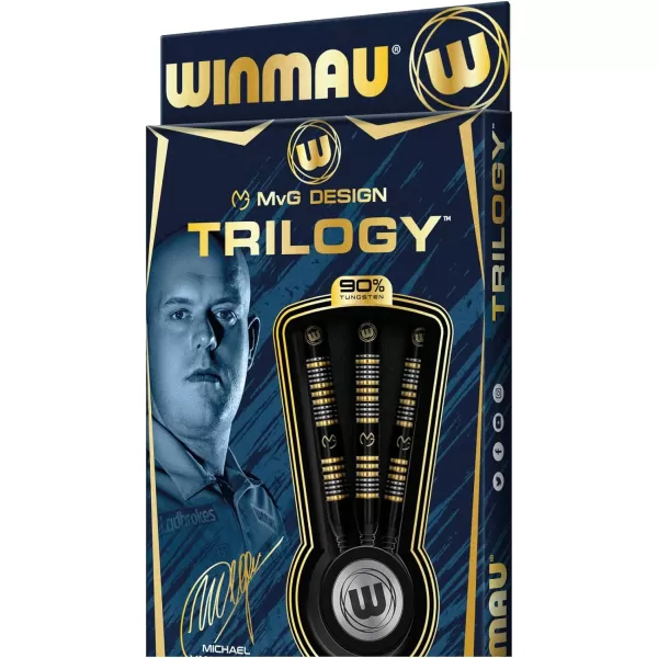 Winmau Michael Van Gerwyn MvG Trilogy 90% Tungsten Professional Steeltip Tungsten Darts Set with Flights and Stems 