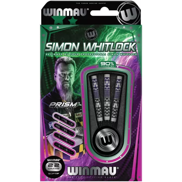 Winmau Simon Whitlock Dynamic Special Edition Tungsten Darts Set with Flights and Stems 