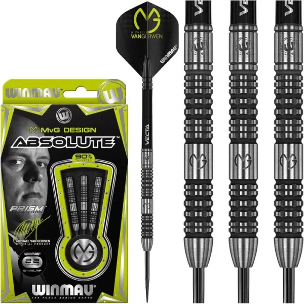 Michael Van Gerwen MvG Absolute Tungsten Darts Set with Prism Flights and Vecta Shafts 